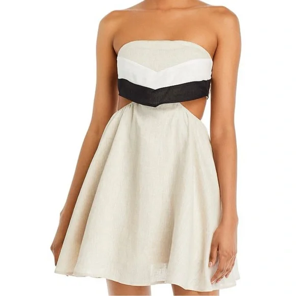 knee length dresses for ladies Staud White Wells Dress